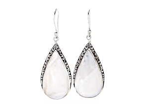 Silver Treasures by Samuel B. Mother-of-Pearl Sterling Silver Earrings