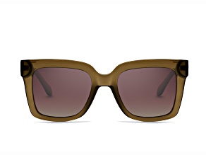 QUAY Icy Square Green Frame / Brown Lenses Sunglasses