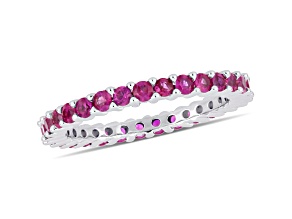 Pink Sapphire 14K White Gold Ring 1.39ctw