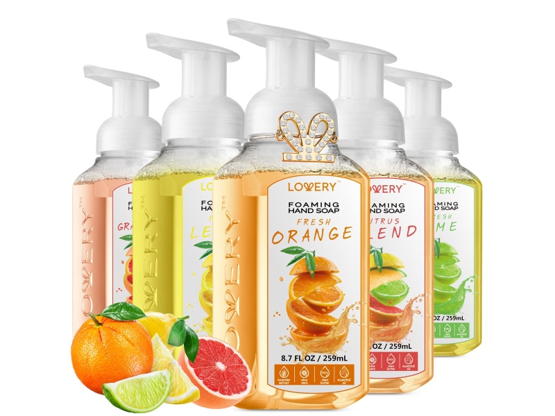 Lovery Foaming Hand Soap - Pack of 5 - Moisturizing Hand Soap - Citrus