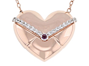 Purple Amethyst Rhodium & 18K Rose Gold Over Palladium Sterling Silver Necklace 0.43ctw