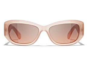 Chanel Coral Rectangular Frames / Coral Lenses Sunglasses