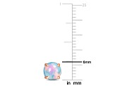 Ethiopian Opal-Blue 10K Pink Gold Earrings 1.80ctw