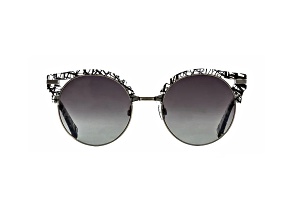 Elton John DUCKTAIL Cat Eye Black Lace Frame / Gray Polarized Lenses Sunglasses
