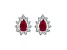 0.70ctw Ruby and Diamond Earring in 14k White Gold