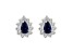 0.70ctw Sapphire and Diamond Earring in 14k White Gold