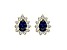 0.70ctw Sapphire and Diamond Earrings in 14k Yellow Gold