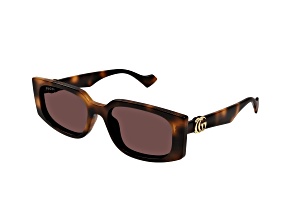 Gucci GG1534S Rectangular Women's Sunglasses - Havana/Brown 55mm