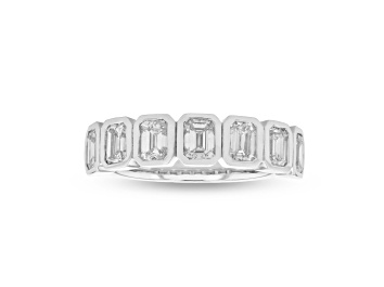 Picture of 1.60ctw Emerald Cut Lab Grown Diamond Band in 14k White Gold