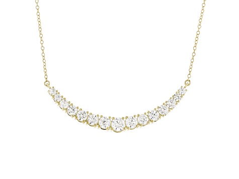 White Lab-Grown Diamond F-G SI 10K Yellow Gold Necklace 3.00ctw