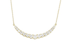 White Lab-Grown Diamond F-G SI 10K Yellow Gold Necklace 3.00ctw