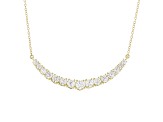 White Lab-Grown Diamond F-G SI 10K Yellow Gold Necklace 3.00ctw