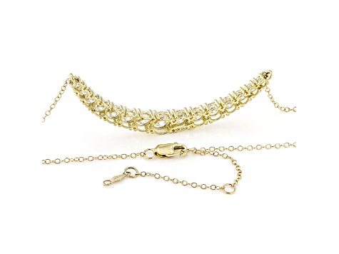 White Lab-Grown Diamond F-G SI 10K Yellow Gold Necklace 3.00ctw