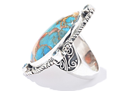 Silver Treasures by Samuel B. Spiny Oyster and Turquoise Sterling