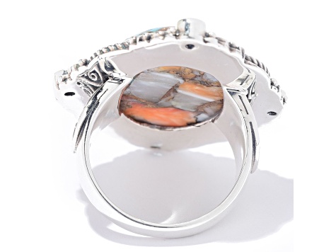 Silver Treasures by Samuel B. Spiny Oyster and Turquoise Sterling