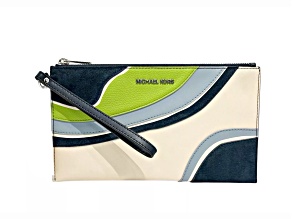 Michael Kors Jet Set Travel Large Clutch Wristlet in Navy Multi