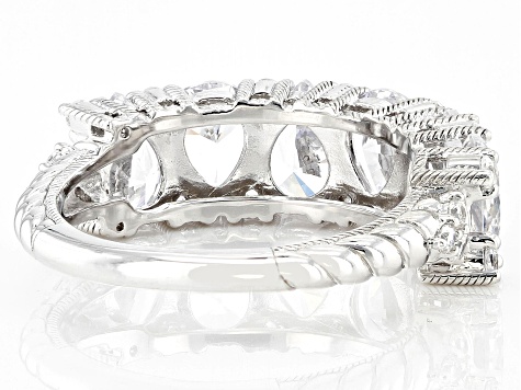 Judith Ripka 8.40ctw Bella Luce® Diamond Simulant Rhodium Over Sterling Silver Statement Band Ring