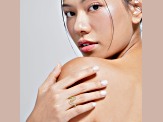 Rachel Zoe 14K Yellow Gold Over Sterling Silver Cubic Zirconia Double Wave Ring