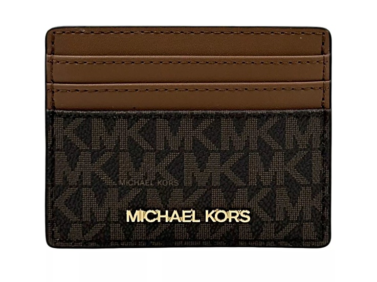 Michael Kors Jet Set Travel Large MK Logo Card Case Holder in