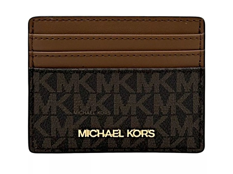 Michael Kors Jet Set Travel Large MK Logo Card Case Holder in