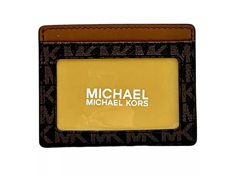 Michael Kors Jet Set Travel Large MK Logo Card Case Holder in