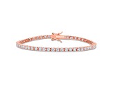 5 1/10 CT DEW Created Moissanite Tennis Bracelet in Rose Plated Sterling Silver