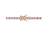 5 1/10 CT DEW Created Moissanite Tennis Bracelet in Rose Plated Sterling Silver