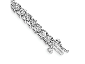 Picture of Rhodium Over 14k White Gold Diamond Fancy Bracelet