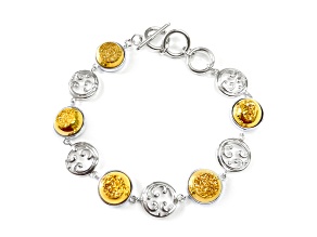 Drusy Sterling Silver Bracelet 15.00ctw