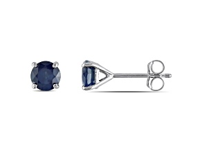 Sapphire 10K White Gold Earrings 1.10ctw