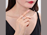 Round White Topaz 14K Rose Gold Over Sterling Silver Solitaire Ring, 3.10ctw