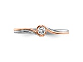 Rhodium over 14K Gold Gold First Promise Diamond Promise Ring 0.11ctw