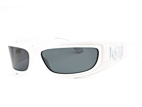 Versace White / Dark Gray Lenses Sunglasses