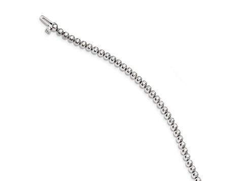 Rhodium Over 14k White Gold Diamond Tennis Bracelet