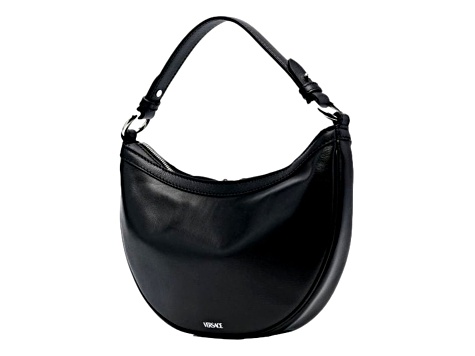 Versace Repeat La Medusa Small Hobo Shoulder Bag Black