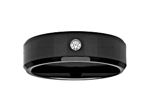 Tungsten Comfort™ .05ctw Diamond Tungsten Black Ion Plated Band