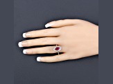 Marquise Ruby and White Diamond 10K White Gold Halo Ring 1.52ctw