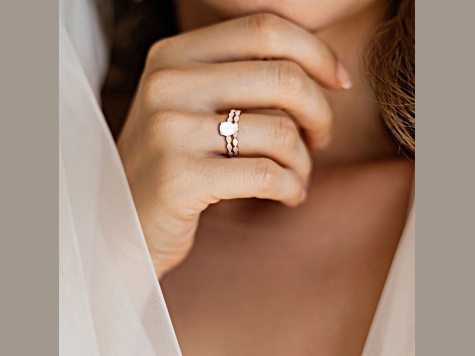 Opal and Diamond 10K Yellow Gold Ring 0.7ctw