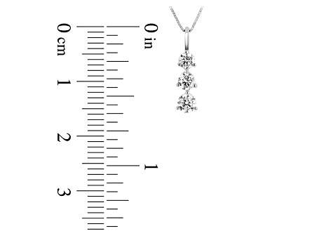 0.25ctw Diamond 3 Stone Pendant 14k White Gold