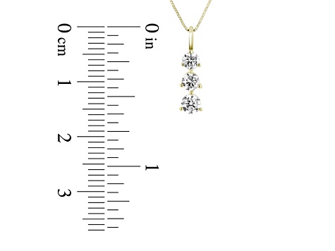 0.25ctw Diamond 3 Stone Pendant 14k Yellow Gold