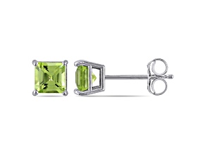 Peridot 14K White Gold Earrings 0.7ctw