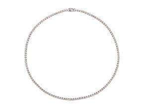 White Diamond G-H SI 14K White Gold Tennis Necklace 6.00ctw