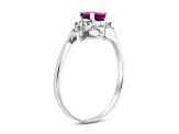 0.40ctw Ruby and Diamond Ring in 14k White Gold