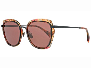 Yohji Yamamoto Amber Brown Square Frame / Brown Lenses Sunglasses