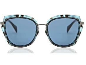 Yohji Yamamoto Navy Blue Square Frame / Blue Lenses Sunglasses