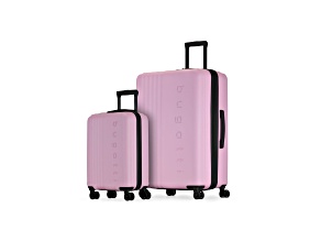 Bugatti The Classic 2 Piece Expandable Lugagge Set in Pink