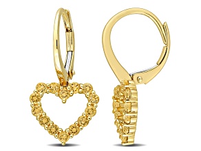 Citrine 10K Yellow Gold Earrings 1.12ctw