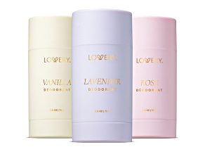 Lovery Vanilla, Lavender, Rose Deodorant Stick, 3-Pc Set