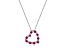 Red Lab Created Ruby Rhodium Over Sterling Silver Necklace 0.79ctw