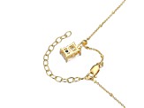 White Cubic Zirconia 18k Yellow Gold Over Sterling Silver Pendant With Chain 2.91ctw